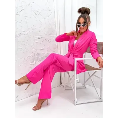Dámský elegantní set sako + kalhoty MODA8167 fuksia Dámský elegantní set sako + kalhoty MODA8167 fuksia