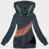 Hrubá dámská mikina MODA2302 šedomodrá