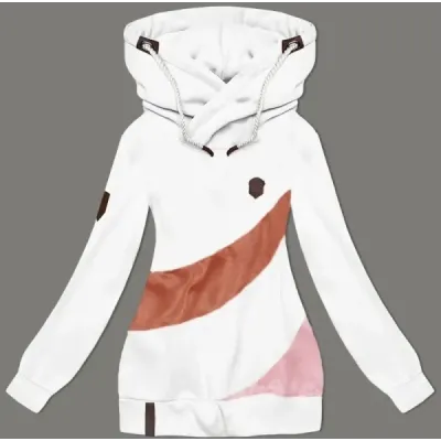 Hrubá dámská mikina MODA2302 bílá