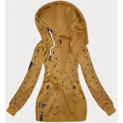 Dámská mikina s hvězdičkami MODA2313 žlutá