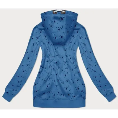 Dámská mikina s hvězdičkami MODA2313 modrá
