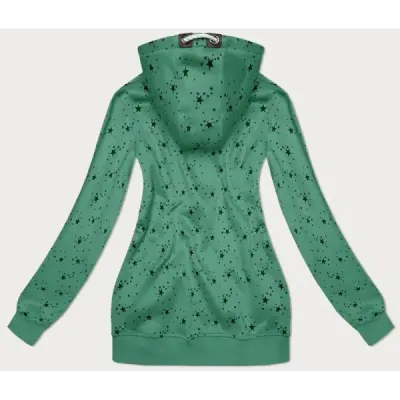 Dámská mikina s hvězdičkami MODA2313 zelená