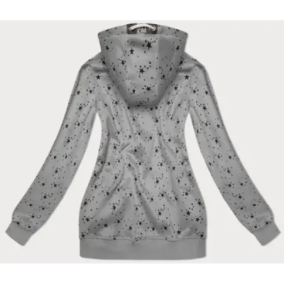 Dámská mikina s hvězdičkami MODA2313 šedá