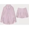Dámská souprava košile a šortky MODA6071 růžová