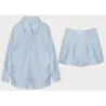 Dámská souprava košile a šortky MODA6071 modrá