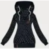 Dámská vzorovaná mikina MODA2304 černá