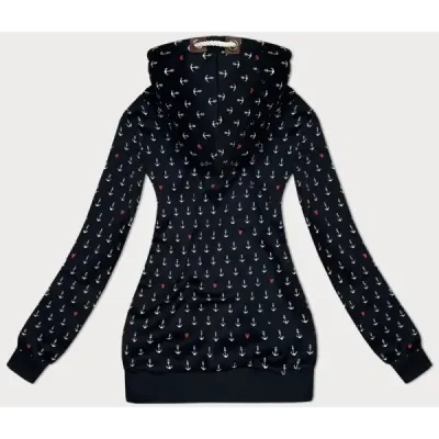 Dámská vzorovaná mikina MODA2304 černá