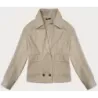 Volná dámská bunda MODA4003 béžová