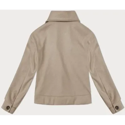 Volná dámská bunda MODA4003 béžová