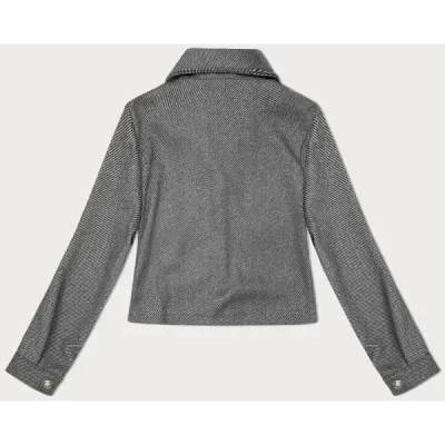 Dámský krátký kabát MODA4002 šedý