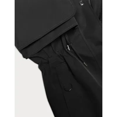 Tenká dámská bunda parka MODA2403 černá