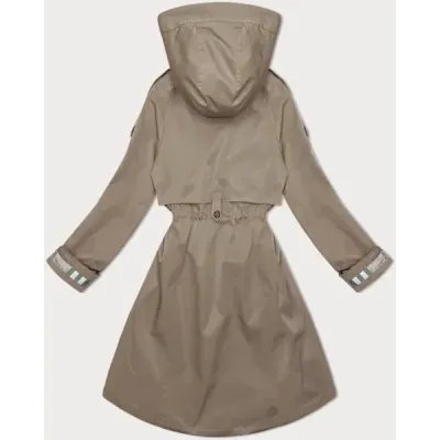 Tenká dámská bunda parka MODA2403 světlá khaki