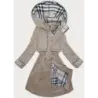 Tenká dámská bunda parka MODA2403 tmavě béžová