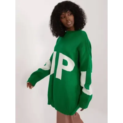 Dámský svetr oversize MODA8060 zelený