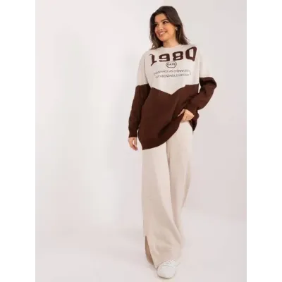 Dámská souprava MODA1497 běž-hnědý