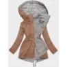 Tenká dámská přechodná bunda parka MODA9068 tmavě béžová