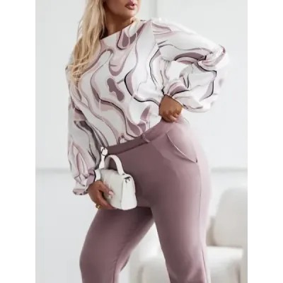 Elegantní damské kalhoty plus size MODA728 cappuccino