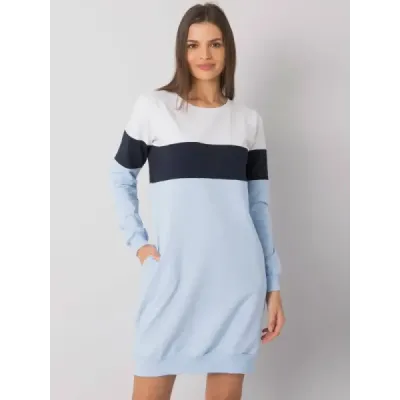 Tříbarevná dámská mikina MODA5869 bílo-granat-modrá