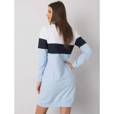 Tříbarevná dámská mikina MODA5869 bílo-granat-modrá