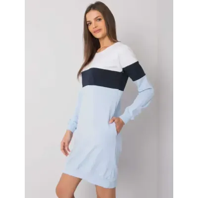 Tříbarevná dámská mikina MODA5869 bílo-granat-modrá