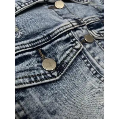 Dámská jeansová bunda MODA025-B modrá