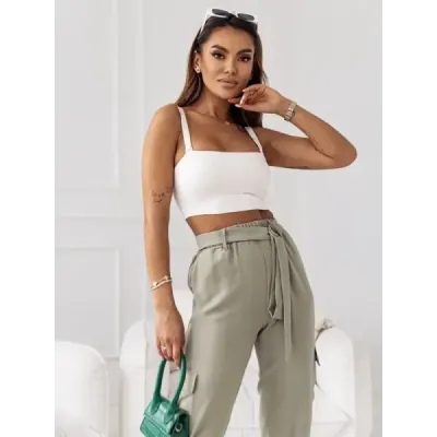 Dámské kalhoty MODA8266 khaki