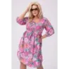 Dámské lehké letní šaty PLUS SIZE MODA8276 růžovo-zelené