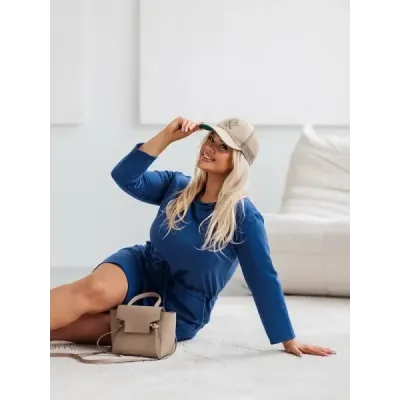 Dámské bavlněné šaty MODA719 tmavě modré