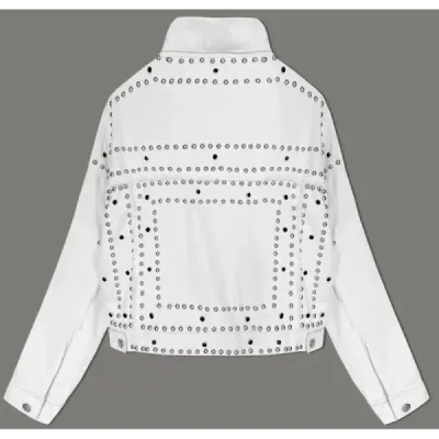 Dámská jeansová bunda MODA7010 bílá