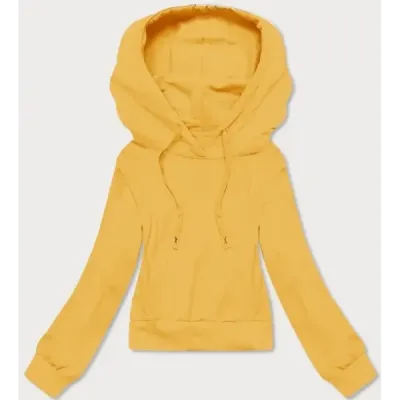 Krátká dámská mikina MODA939 žlutá