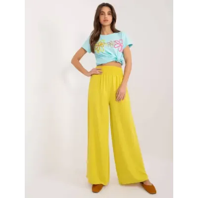 Široké dámské kalhoty MODA8390 žluté