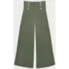 Elegantní dámské široké kalhoty MODA3575 khaki