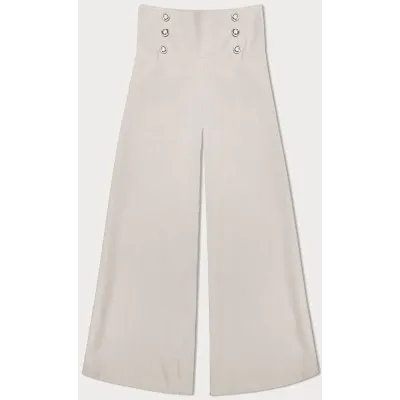 Elegantní dámské široké kalhoty MODA3575 světle béžová