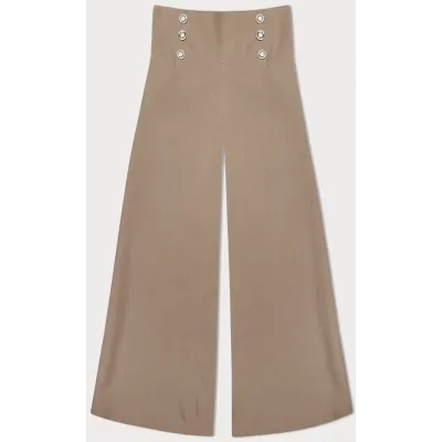 Elegantní dámské široké kalhoty MODA3575 karamelové