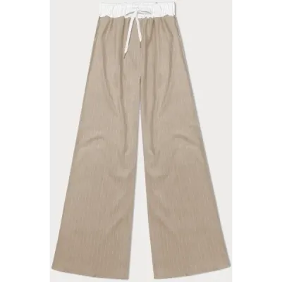 Dámské široké kalhoty MODA8629 tmavě béžové