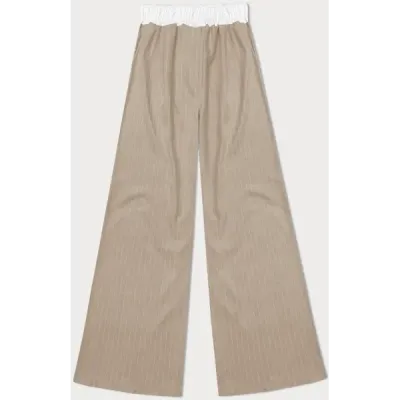 Dámské široké kalhoty MODA8629 tmavě béžové