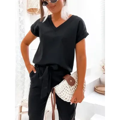 ´Dámská souprava z lanu MODA751 černá