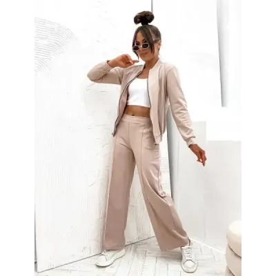 Dámská tepláková souprava MODA2105 světle béžová