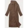 Dámský kabát oversize MODA3177 hnědý