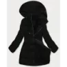 Dámská bunda se zlatým zipem MODA3231 černá