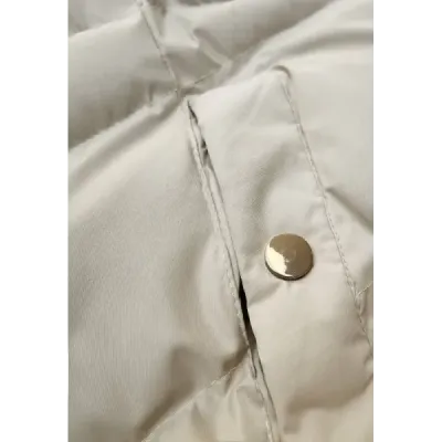Dámská bunda se zlatým zipem MODA3231 světle béžová