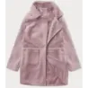 Krátká dámská bunda kabát beránek MODA3239 růžová