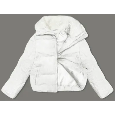 Dámská bunda s vysokým límcem MODA3230 bílá
