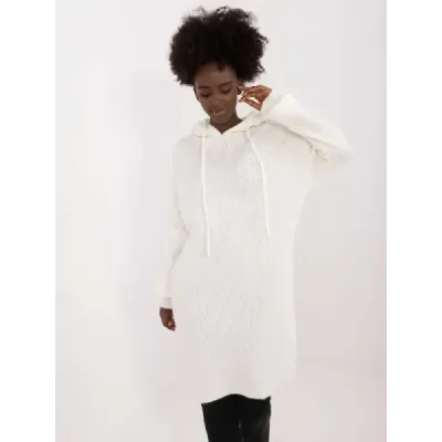 Dámské šaty s kapucí MODA0582 ecru