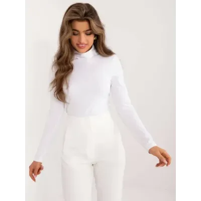 Bavlněná dámská halenka s límcem MODA2527 bílá