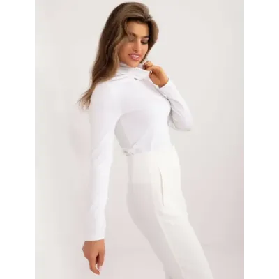 Bavlněná dámská halenka s límcem MODA2527 bílá