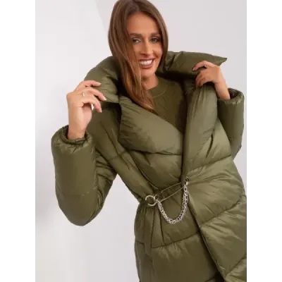 Lehká dámská zimní bunda MODA8310 khaki