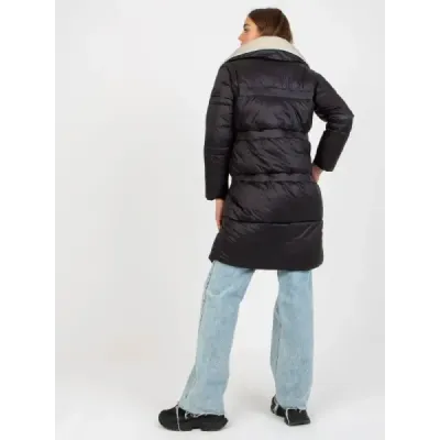 Dámská zimní bunda s odepinatelnými rukávy MODA8139 černá
