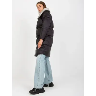 Dámská zimní bunda s odepinatelnými rukávy MODA8139 černá