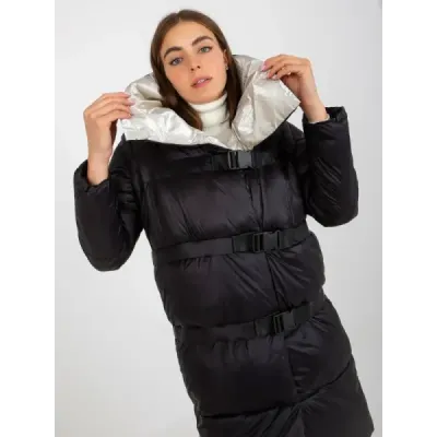 Dámská zimní bunda s odepinatelnými rukávy MODA8139 černá